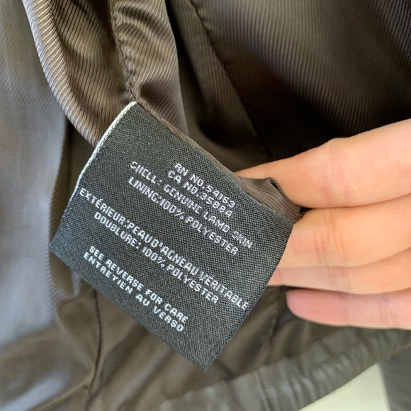 Cole Haan Smoke Genuine Leather Jacket Size S - Picture 7 of 8